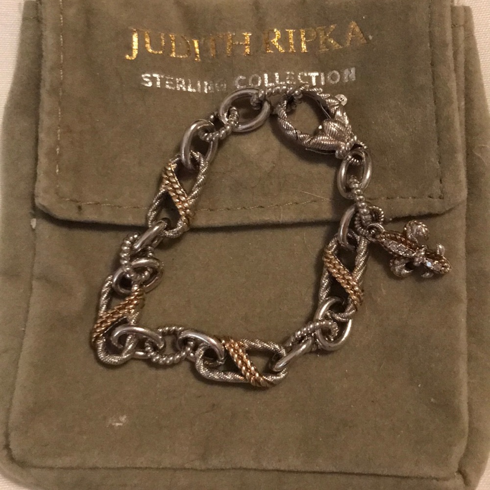 Judith Ripka gold and silver bracelet